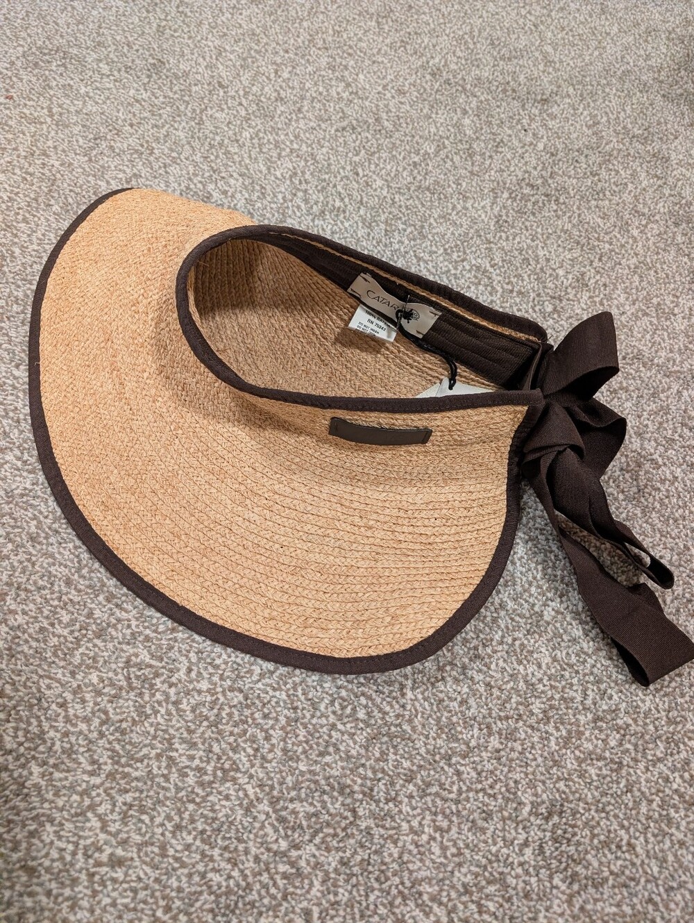 Catarzi 1910 100% Raffia Italian Designer Sun Hat Visor